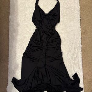 Marciano Black Backless Halter Dress